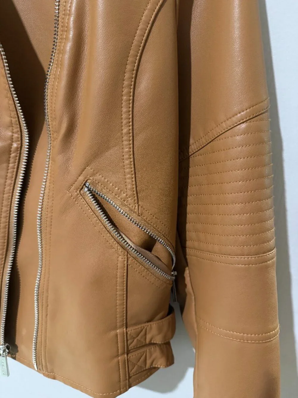 Michael Kors Women's Tan Camel Leather Jacket